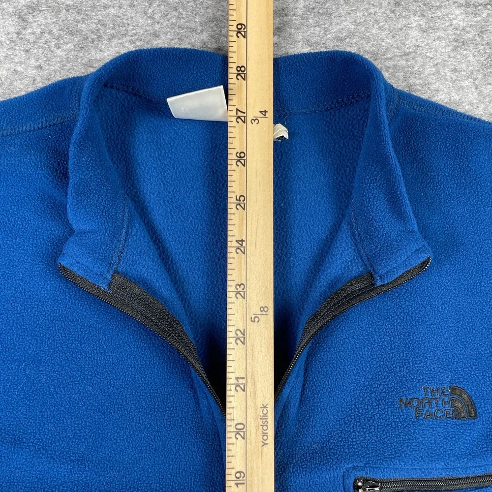 The North Face Fleece Pullover Mens XXL Blue Black 1/4 Zip TKA 100 Hiking Active